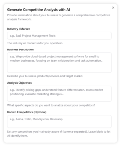 Free AI Competitive Analysis Tool – Gain Strategic Market Insights
