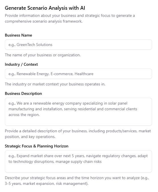 Generate Scenario Analysis with AI