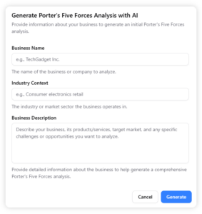 Free Porter's Five Forces Analysis Tool | Visual Paradigm Online