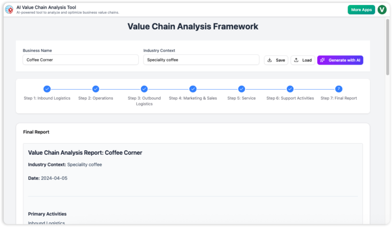 Free AI-Powered Value Chain Analysis Tool for Business Optimization