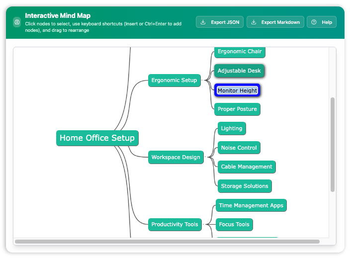 Inline Editing in AI Assistant Brainstorming Tool