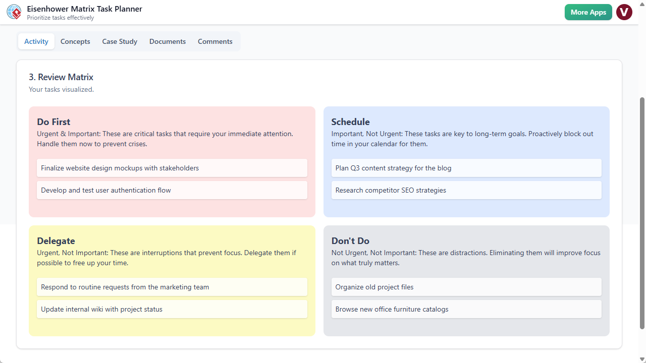 Ai Powered Eisenhower Matrix Task Planner