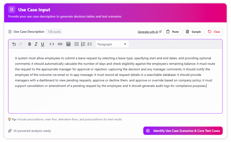 Use Case Scenario Example: Analyzing a Leave Request - Visual Paradigm AI