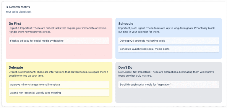 Eisenhower Matrix Task Planner