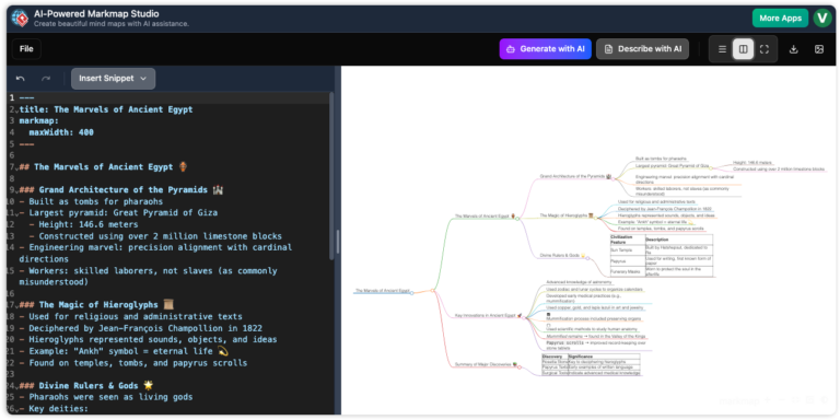 AI-Powered Markmap Studio
