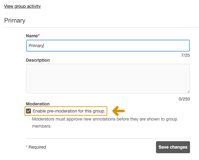 Annotator Enable Pre-Moderation