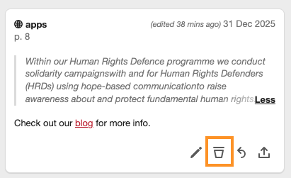 Visual Paradigm Annotator - Delete an annotation