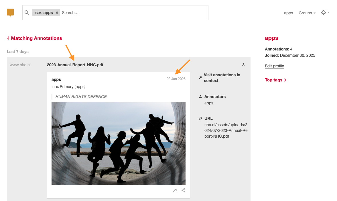 Visual Paradigm Annotator - Delete annotation from Profile