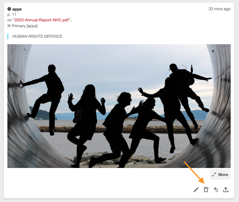 Visual Paradigm Annotator - Click the Trash button