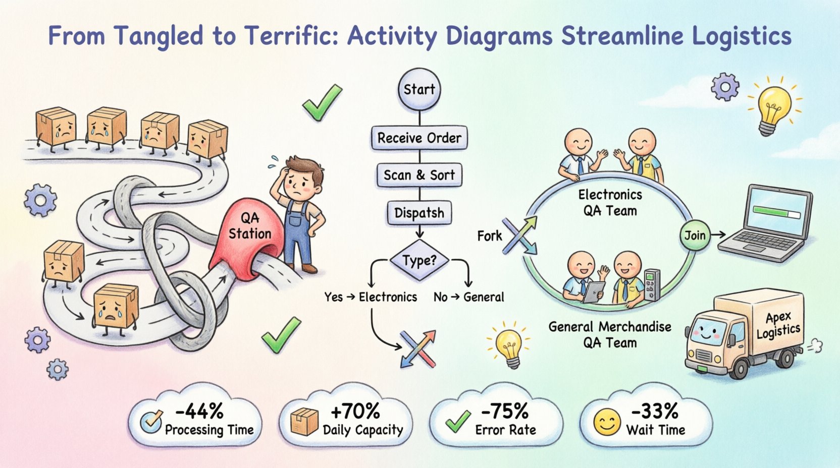 Real-World Case Study: Solving Complex Business Processes with Activity Diagrams