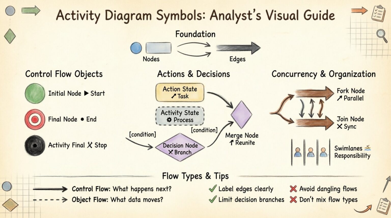 Flowchart Activity Sign Activity Diagram Symbols Guide: UML Notation & Flowchart Icons