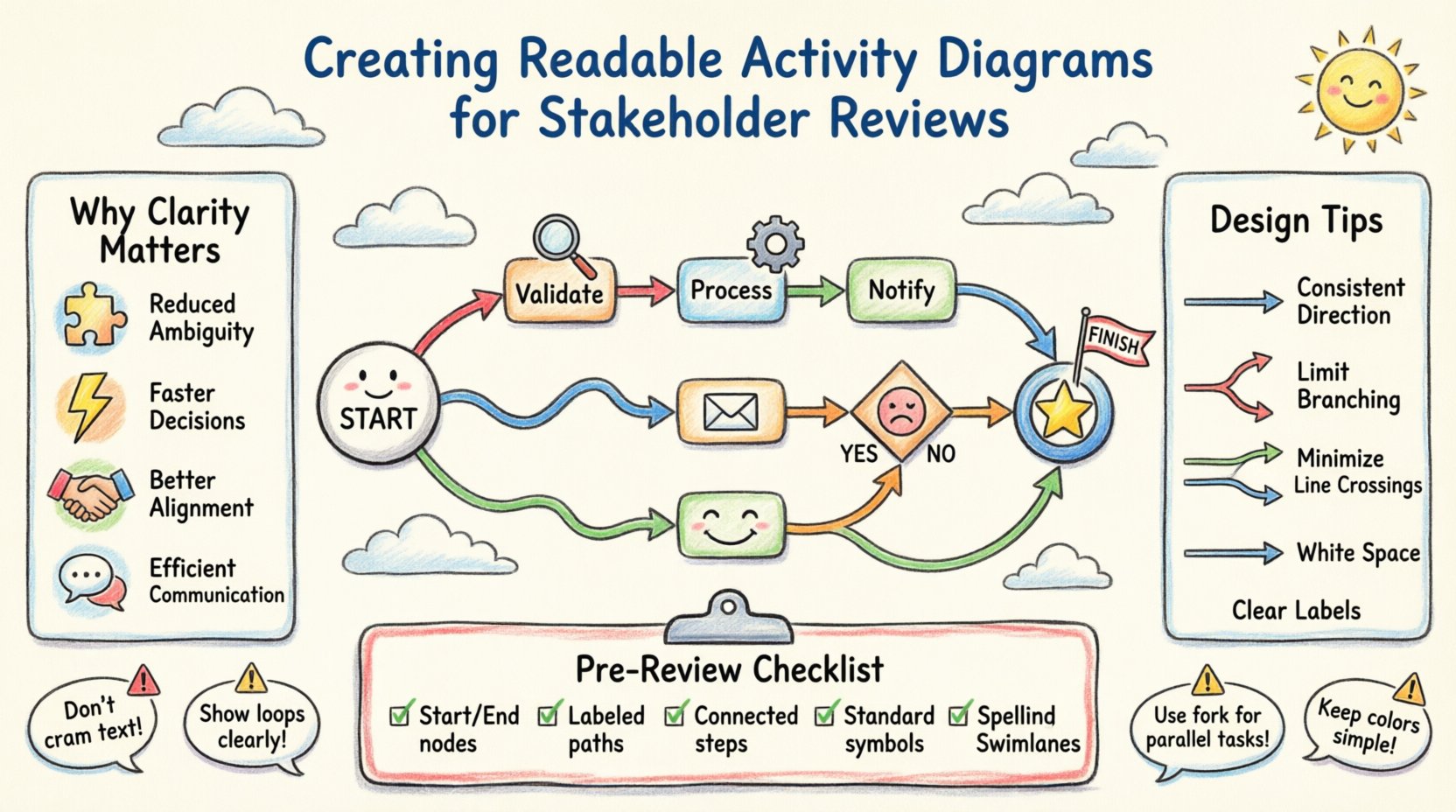 Quick Start Guide: Creating Readable Activity Diagrams for Stakeholder Reviews
