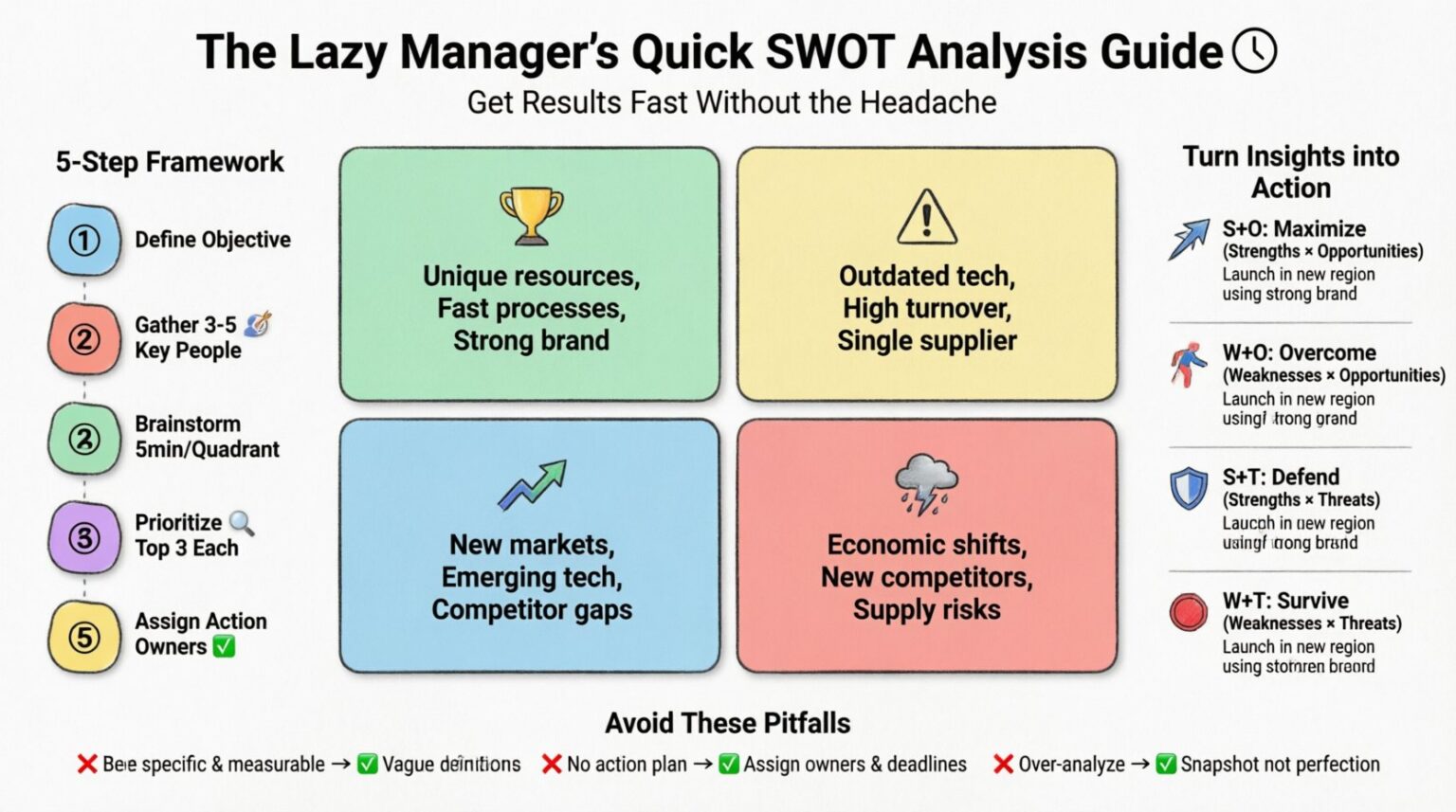 The Lazy Manager's Guide to Quick SWOT Analysis 📊