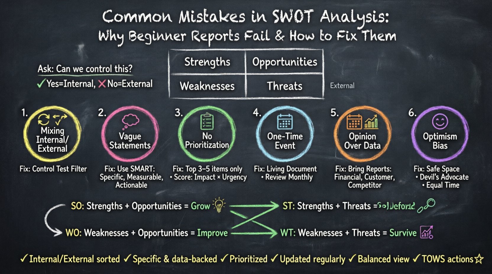 Common Mistakes in SWOT Analysis: Why Most Beginner Reports Fail and How to Fix Them
