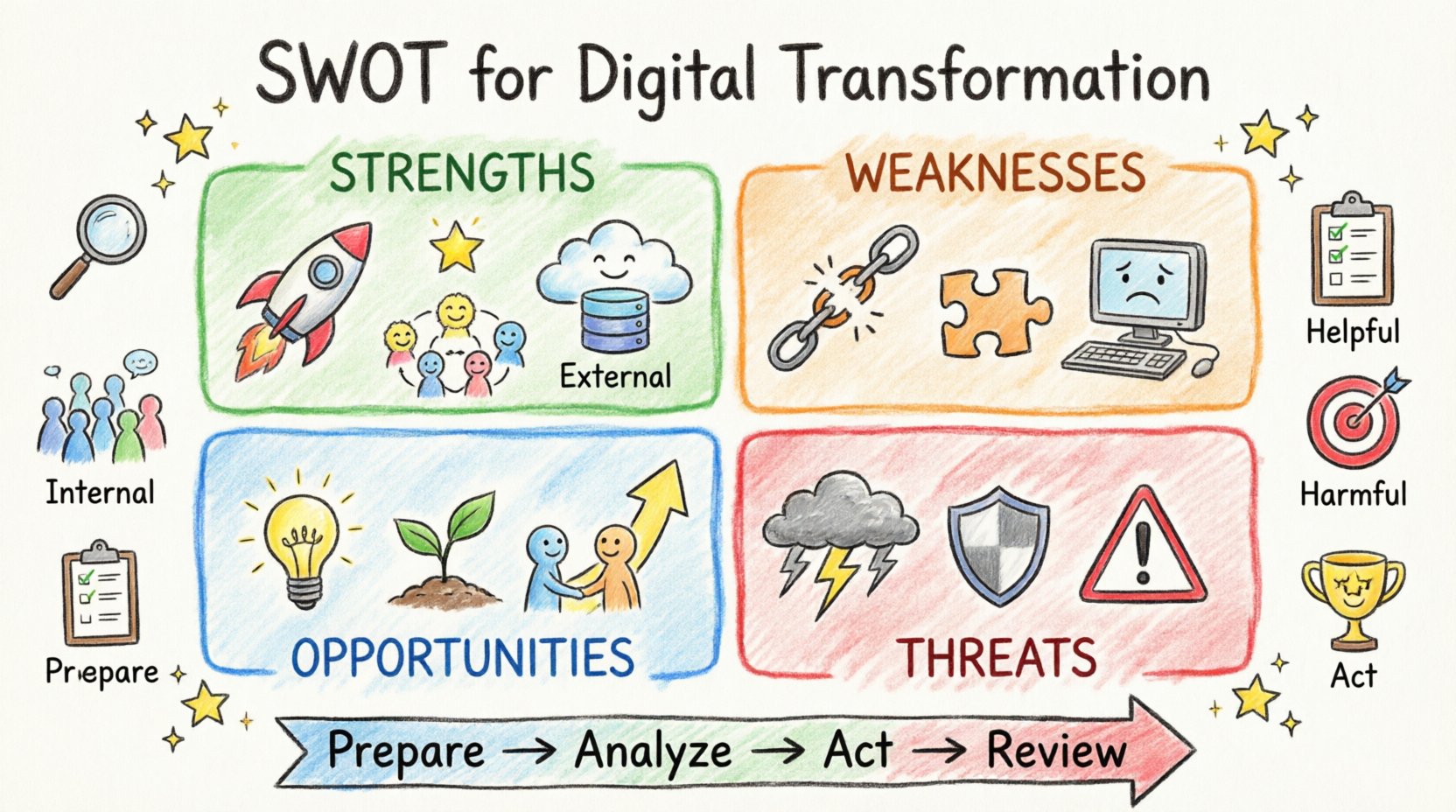 SWOT Analysis for Digital Transformation: A Step-by-Step Guide for Modern Teams