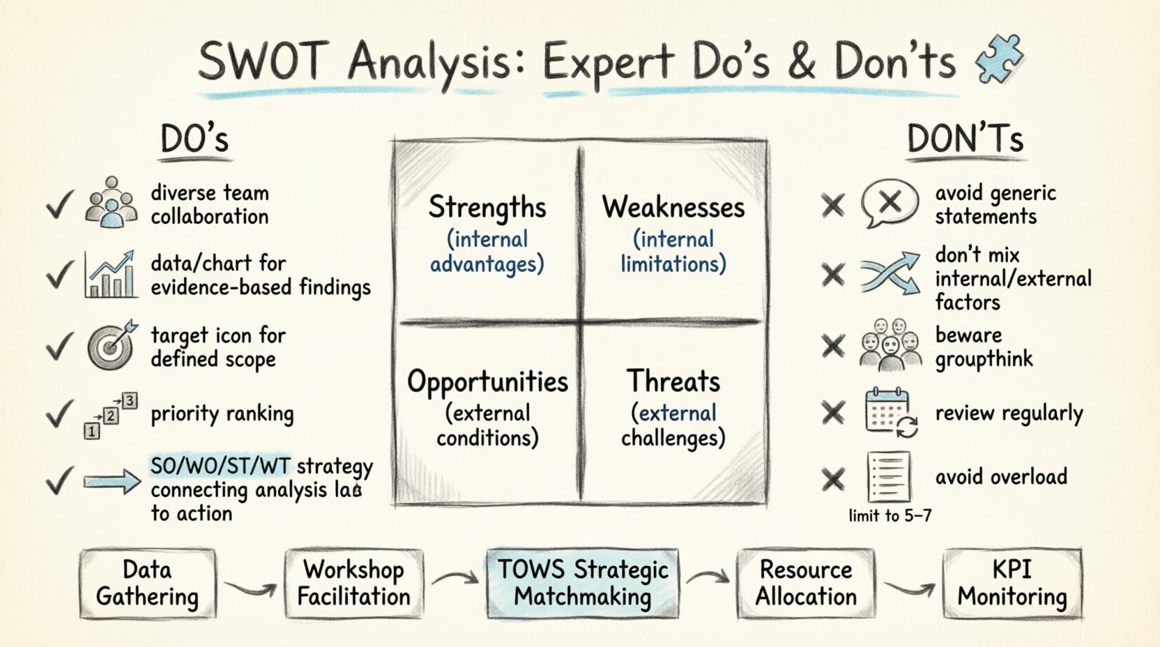The Do’s and Don’ts of SWOT Analysis: Expert Tips for Corporate Strategy Managers
