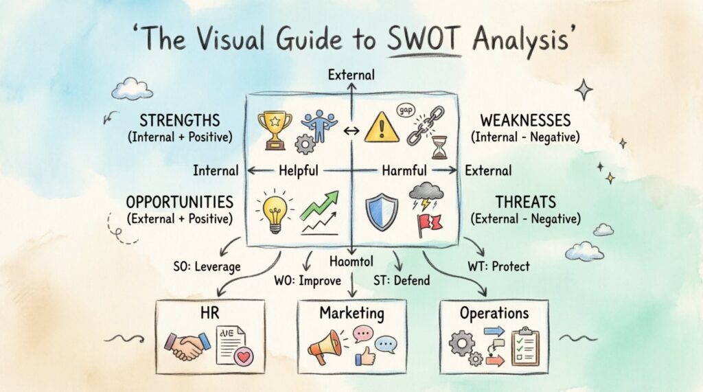 Visual SWOT Analysis Guide: Strategy for Non-Strategy Managers 📊