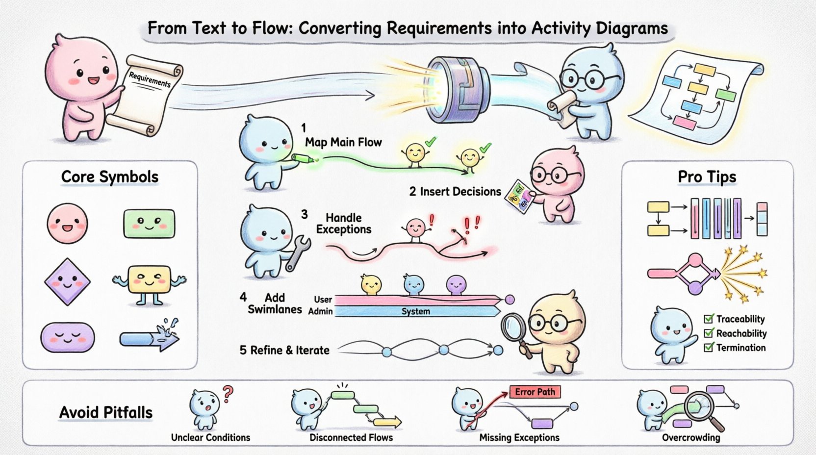 From Text to Flow: A Step-by-Step Tutorial for Converting Requirements into Activity Diagrams